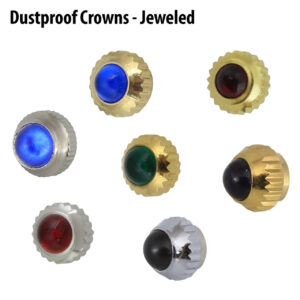 Jeweled Dustproof Or Dust Resistant Watch Crowns With Jeweled Or Stone Ends